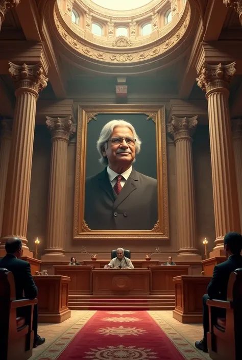 Make a 3-D cinematic APJ Abdul Kalam court with Abdul Kalam Photo