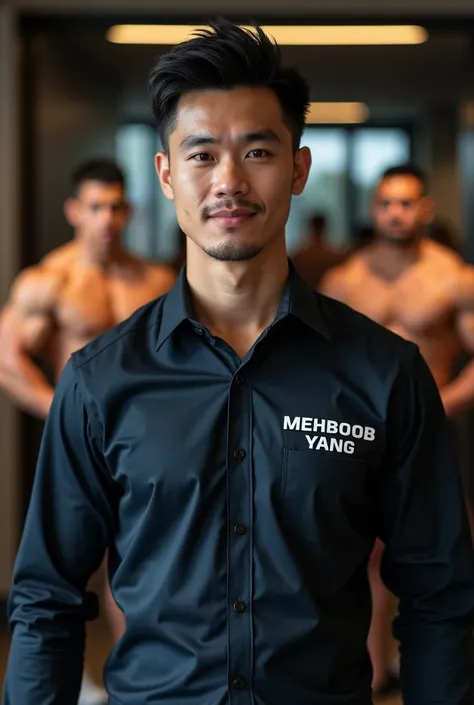 Photo business and security guard businessman shirt name writing mehboob yang boy bodybuilders
