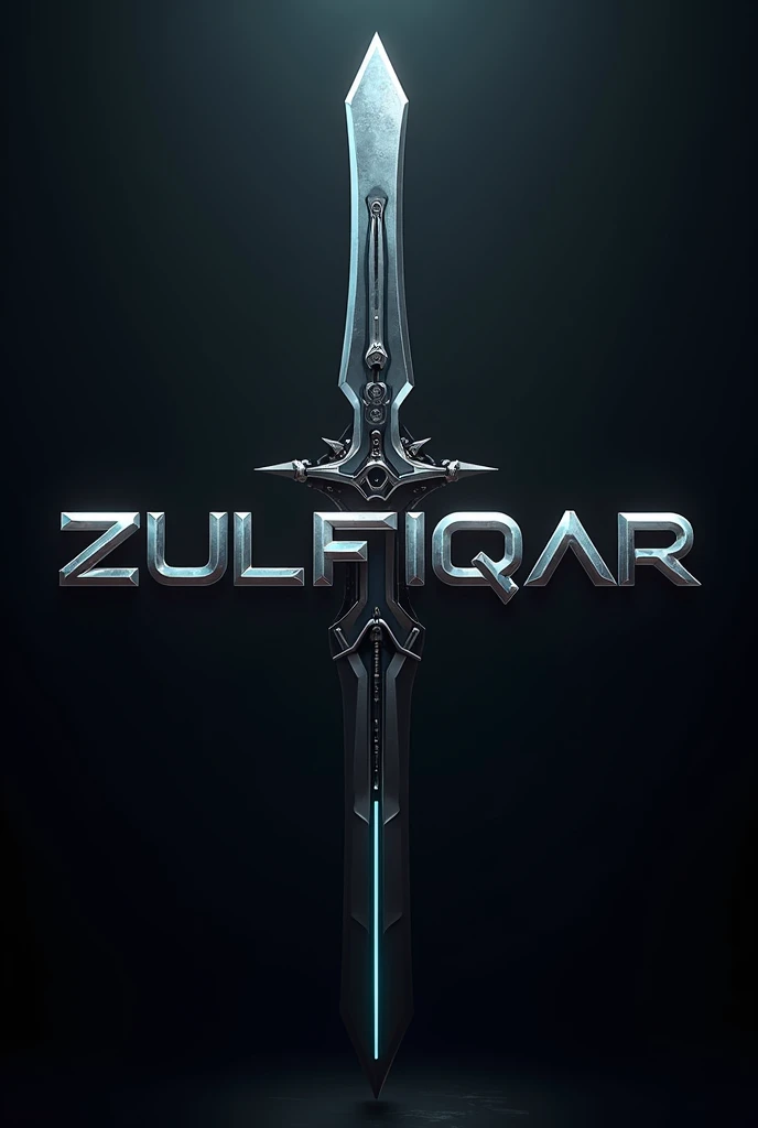 Zulfiqar text robotic text design image
