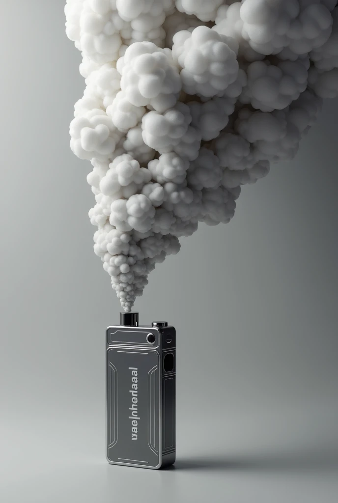 Realistic imported vape with the branding vapeHyderabad, producing a significant cloud of smoke.