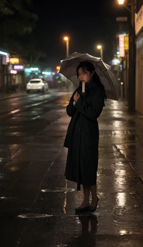 
Under the dim lights of the Khue street in the cold drizzle, the girl quietly walked, her eyes filled with sorrow, her gaze distant, as if trying to leave behind the pain of a past love. Each heavy step echoed on the empty road, reflected in the tiny rain...