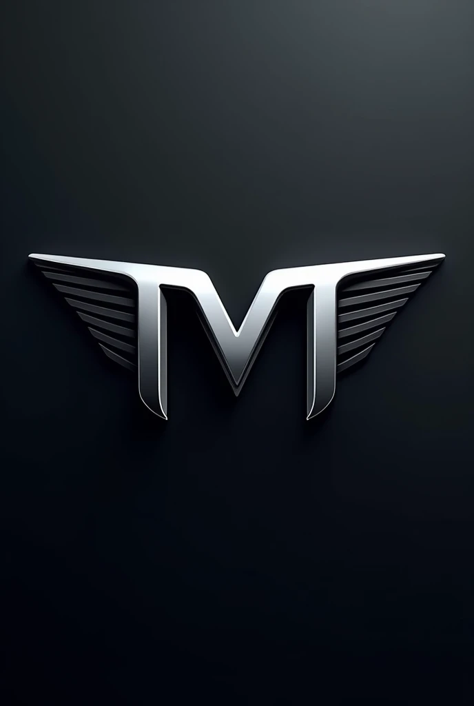 Design a futuristic and luxurious logo centered around the letter M to represent a new high-performance car brand. The M should have sleek, aerodynamic lines, resembling the curves of a fast, dynamic car. Use a metallic finish in silver or chrome, combined...