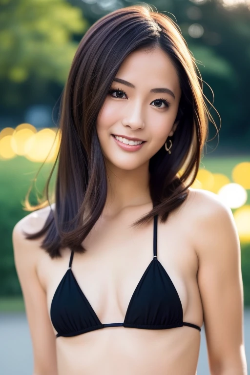 One girl,(Black Micro Bikini:1.2),(RAW Photos, Best Quality), (Realistic, photo-Realistic:1.4), masterpiece, Very delicate and beautiful, Very detailed, 2k wallpaper, wonderful, In detail, Very detailed CG unity 8k wallpaper, Ultra-detailed high resolution...