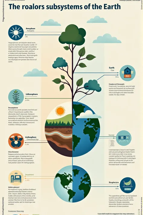 Infographic bof 4 subsystems of earth