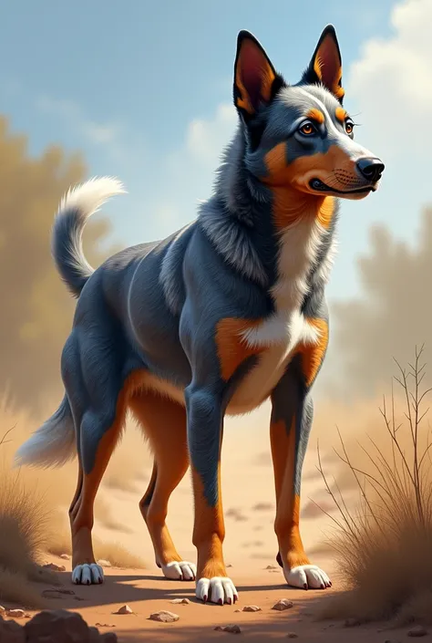 ((Best Quality)), ((masterpiece)), (detailed), Australian Cattle Dog, Blue Heeler, 