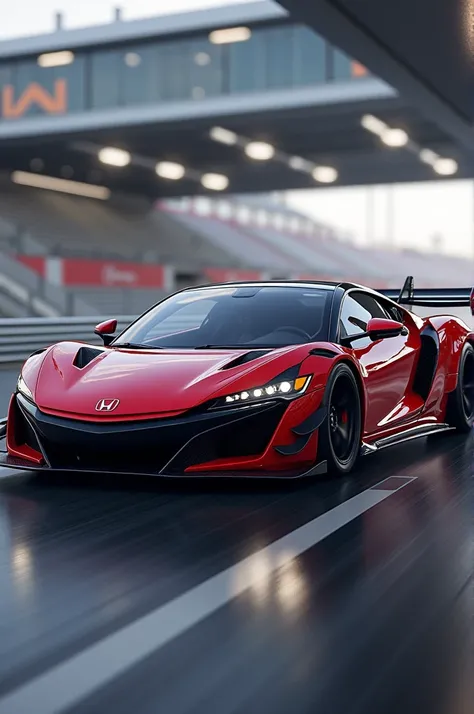 ลองนึกภาพรถ NSX รุ่นพิเศษที่ออกแบบมาเพื่อแข่งกับรถ F1 ด้วยรายละเอียดที่ลงตัว ทั้งในด้านการออกแบบและCapabilities:

**Vehicle structure:**
- **Materials used:** The entire car is made of carbon fiber to be as light and strong as possible
- **Aerodynamics:** ...