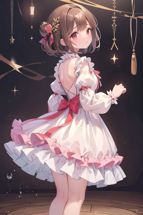 beautiful illustrations、(cute idol dress:1.2), (masterpiece、best quality、8k ), (beautiful details), highly detailed face, perfec...