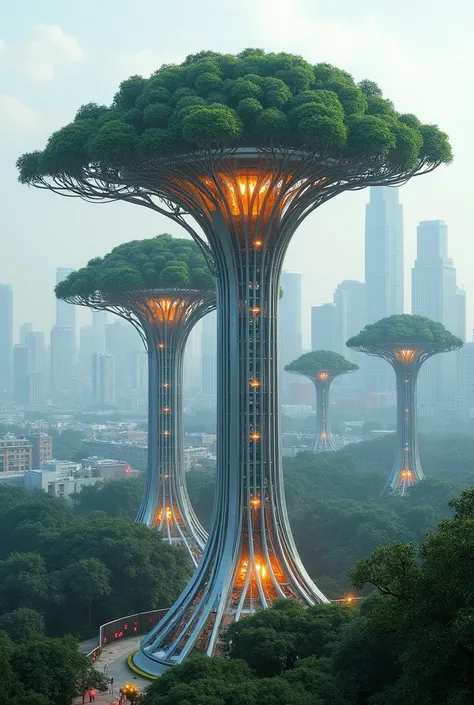 Artificial trees used to reduce pollution 