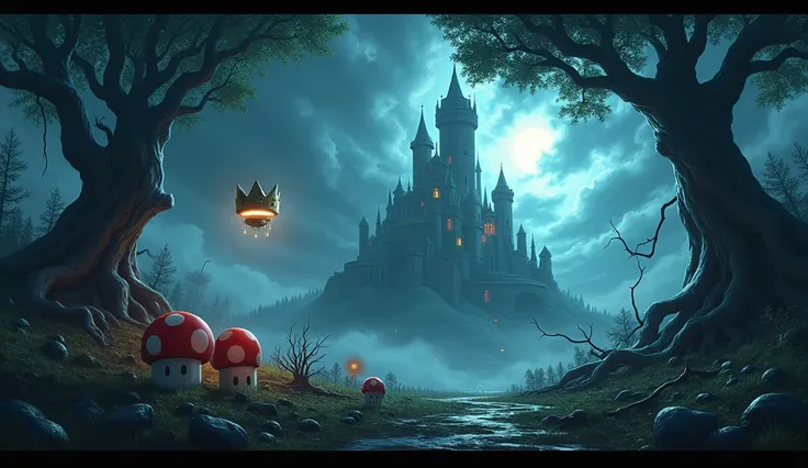 ChatGPT

You said:
Crie um prompt cenário meio sombrio do super Mario WORLD  The Crown Tale, but with the style of Super Mario World without Mario 4/4 ChatGPT said:
ChatGPT Here is a prompt for the scenario you asked for:

"A vast, dark forest dominated by...