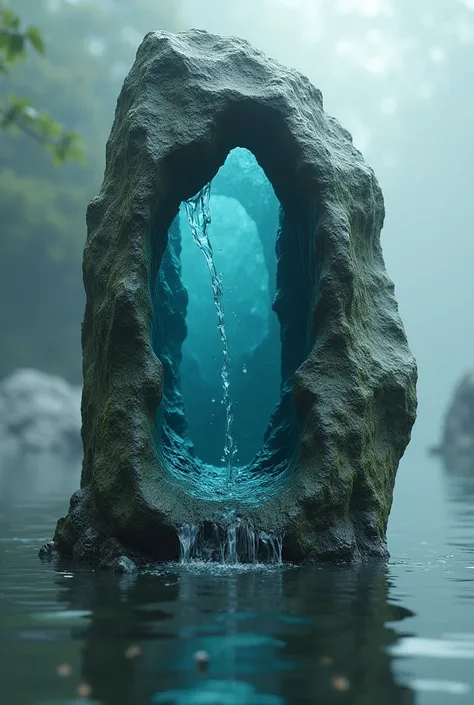 Water inside a stone