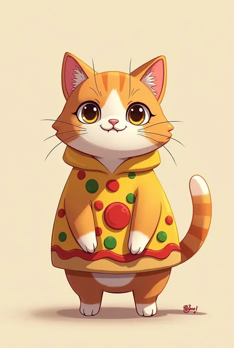 A cat wearing a food-themed costume