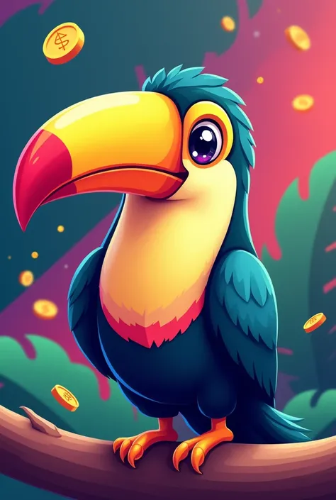 Create an original image of a toucan to be a memecoin