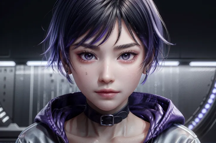 ((ultra detailed, masterpiece, absurdres))
t8reina, 1girl, short hair, purple hair, multicolored hair, portrait