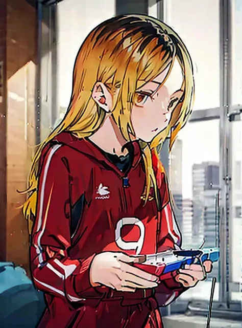 a girl  very long hair kenma