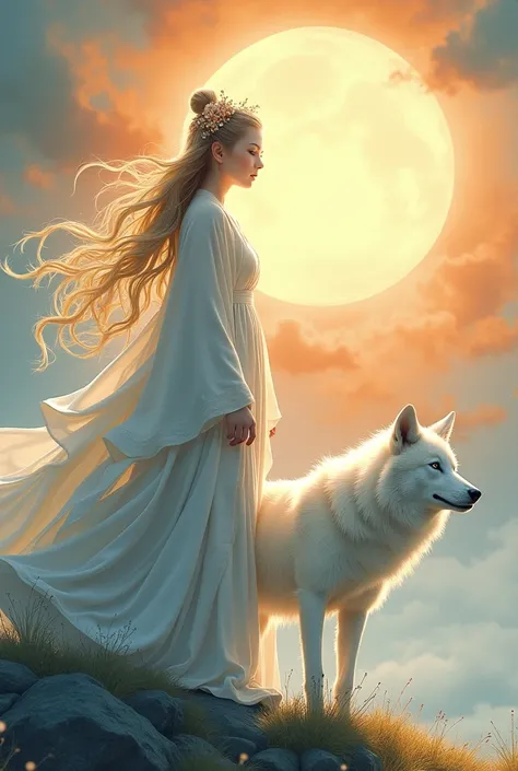 (masterpiece:1.2,Superior Quality,mirror-like,Cinematic Experience,Best illustrations,Super detailed),8k,wallpaper,(Amaterasu and the Sacred White Wolf:2.0),(Watercolor:2.0),(Wolf howling for protection and fertility:2.0),(Beautiful gradation:2.0),(dynamic...