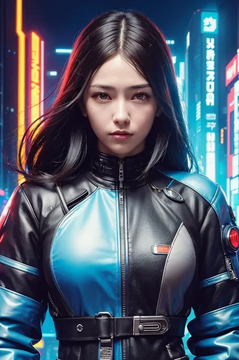 (masterpiece,Best Quality,Super detailed,Ultra-high resolution,Detailed Background),((Cyberpunk)),((Flat Color)),((colorful)),(One girl),pilot,pilot helmet,pilot jacket,View Viewer,Alone,Upper Body,Colored Background,High contrast,Contrasting colors,Cowboy...