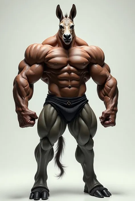 I want a photo of the bodybuilder full body mule