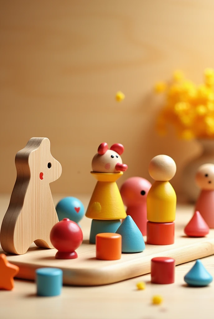 Educational wooden game for children aged 0 to 5 years