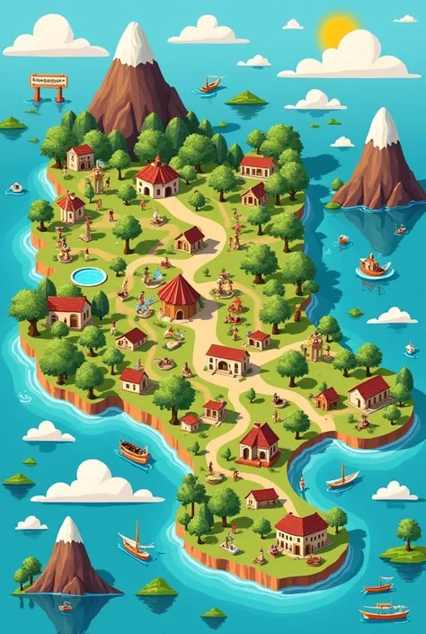 Cartoon Map of Nicaragua 