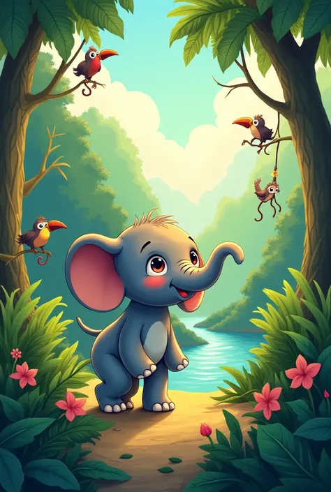 For kids story book created an animated picture
Ellie, a young elephant, loved to talk but never listened to others. One day, she got lost in the jungle because she didn’t hear her mother’s instructions. After some time wandering alone, she realized the im...