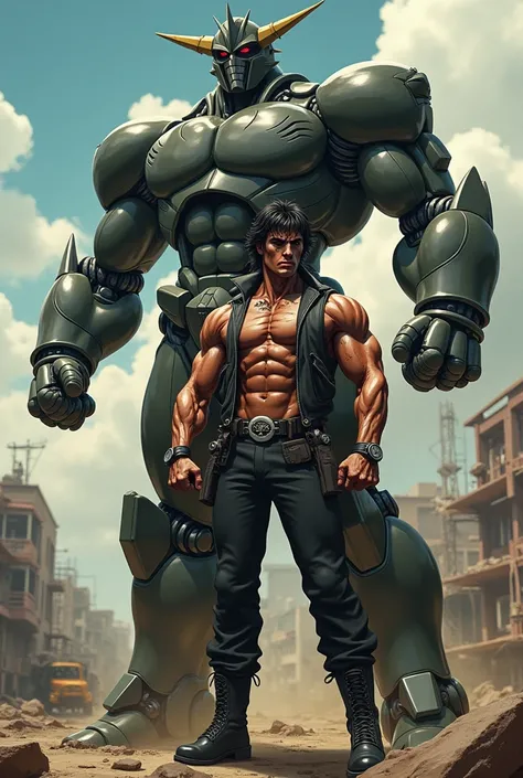 Sylvester Stallone Rambo Jotaro Kujo animev style star platinum 