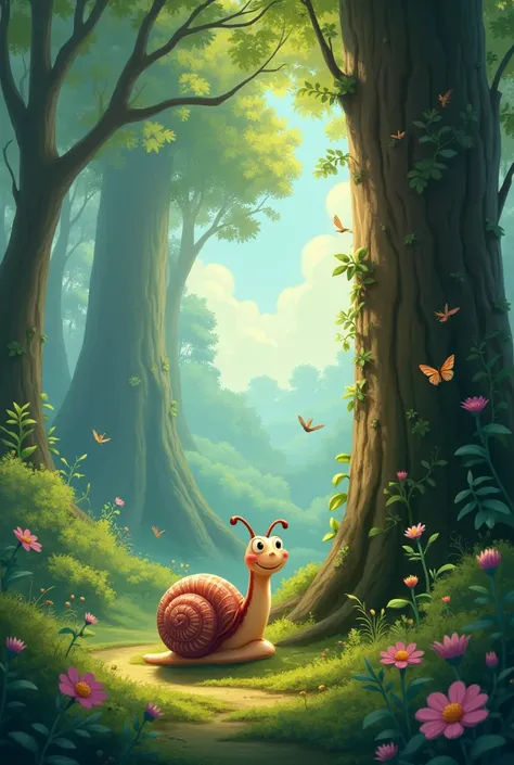 For kids story book created an animated picture
There was a snail who wanted to climb the tallest tree, but everyone said it was impossible because she was too slow. The snail didn’t give up, moving slowly and steadily. After many days, she finally reached...