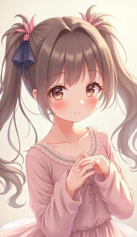 One girl, Long Hair, chest, Blushing, Twin tails, 