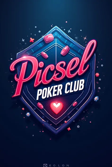 flag with the word Picsel poker club 
