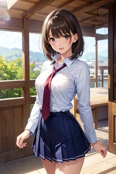 anegasaki nene、Shiny brown hair, Short Hair, (Beautiful brown eyes、Sparkling eyes, Fine grain)、smile、Super detailedな目、Highly detailed face, Highly detailed eyes,Cowboy Shot、


nsfw、
One girl,(masterpiece:1.3, Best Quality, Ultra-high resolution, Super deta...