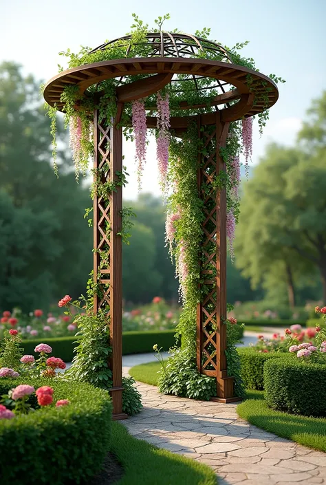 2m high umbrella shaped flower trellis