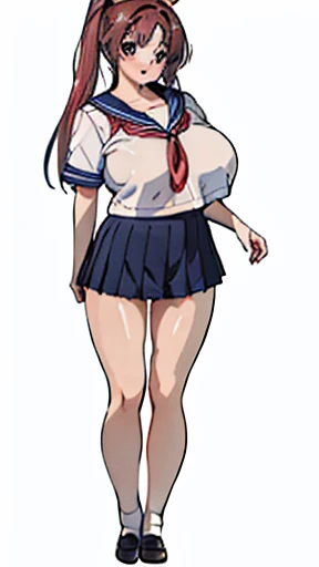 Beautiful Anime Girls, young, Teacher Lookbook、(((Full body image)))、(((smile)))、Open your mouth a little、Micro Mini Skirt、Ultra mini skirt、ponytail、(((Big Breasts:1.5)))、Japanese、(((Short)))、((Best Quality、8k、masterpiece:1.3)),((((Full Body Shot)))),Ultra...