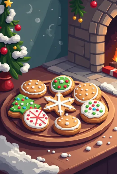 christmas cookies pixel art
