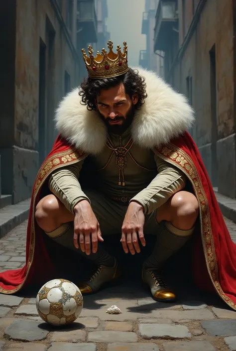 Messi as a king who is playing gutter