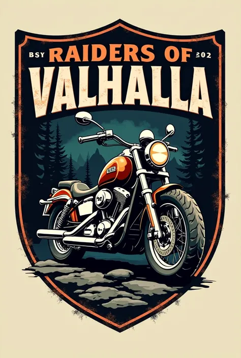 ok. The logo must include the name of the group, Raiders of Valhalla; The logo type must be suitable for making a patch for the jacket, It must refer to the fact that it is a group of biker friends who like to travel on secondary roads with their custom an...