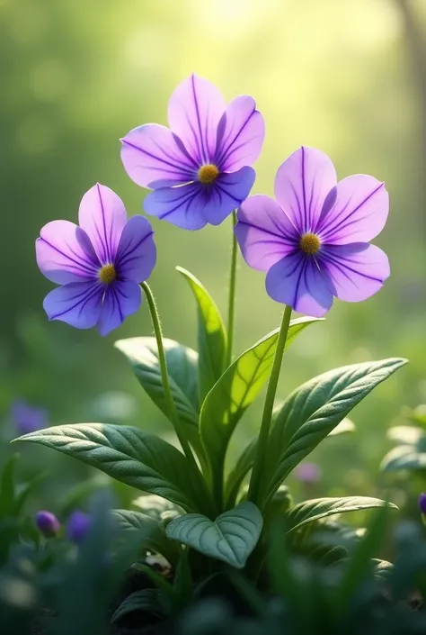 Three violets