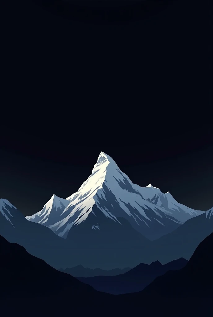 Make a wallpaper where has a vector of mount avarest and theres sky is totally black