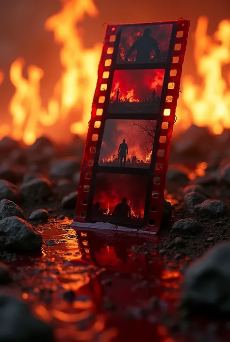 bloody film strip to the world burn