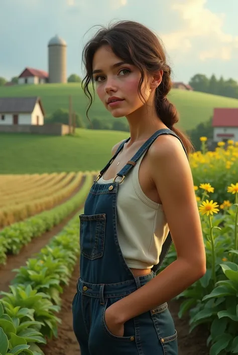  agrogirl, 8k realistic 