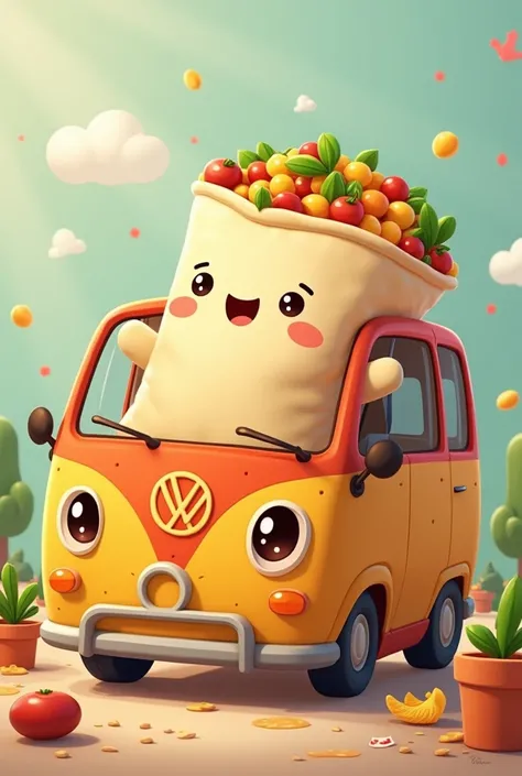 burrito, cute with van for emote