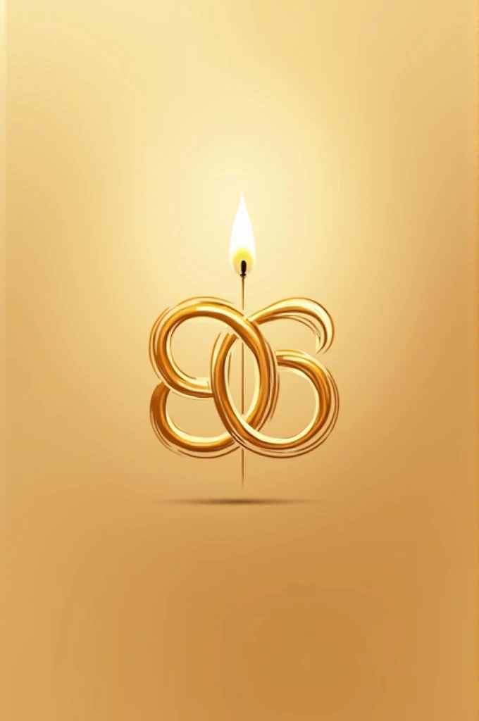 Illustrate a logo with the letters "NT" capital letters intertwined with each other aromatic, representing NATURALLE AROMAS. Incorporate a soft gold color palette that embodies the essence of relaxation and natural fragrances of a candle