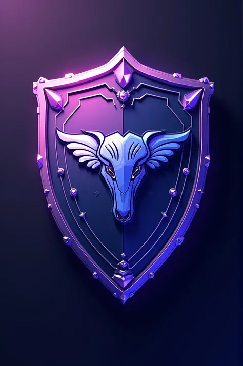 "Create a team shield for CS2 with the following characteristics Color: Purple and Blue Format: similar to Vasco&#39;s shield Name: Tansos Juniors - make sure the design is modern and suitable for a CS2 era, maintaining the characteristic shape of Vasco&#3...