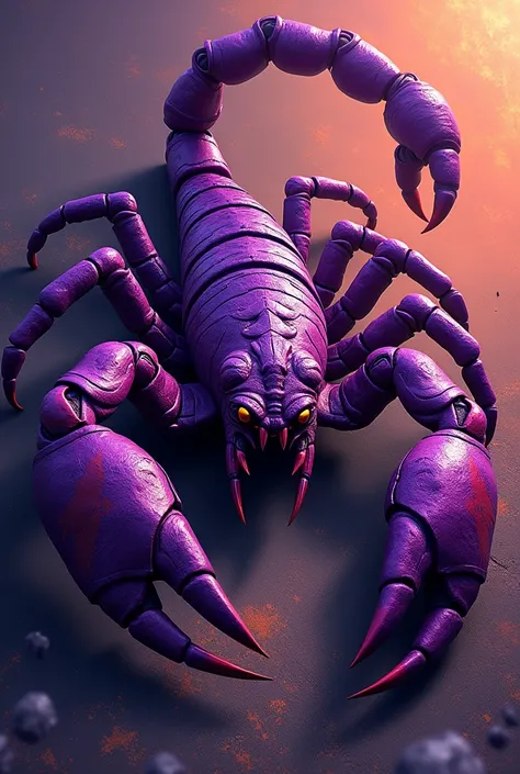 create a banner with a purple scorpion and the words 1A gincamange