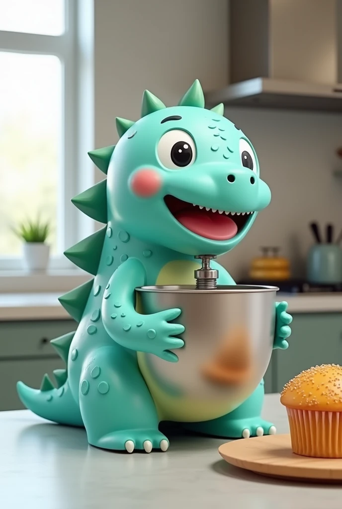 Logo cute godzilla shaped dough stand mixer