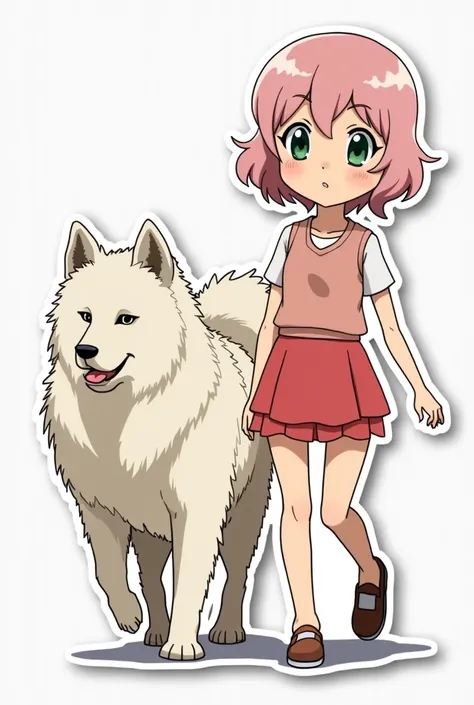 a sticker about Anya is a short young woman, light skin and green eyes . Loid describes her as being between four and five years old at most.. Her green eyes are large and oval-shaped with prominent eyelashes.. She has shoulder-length light pink hair that ...