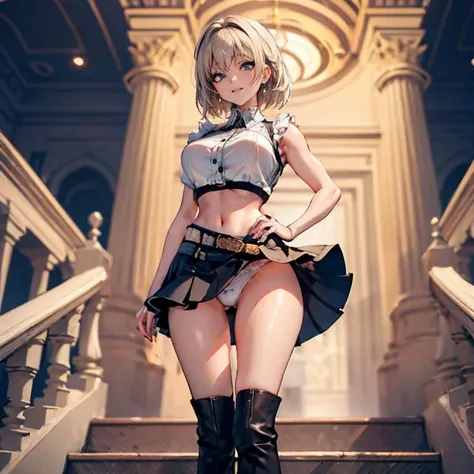 full body Waifu beautiful detailed eyes, beautiful detailed lips, extremely detailed eyes and face, longeyelashes, 1girl, sensual, young woman, sexy medium / large breasts, beautiful feminine face, nice sexy thighs, slim, sexy, erotic, beautiful clothes, p...