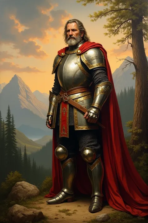 Lord of the Rings style painting of a knight 