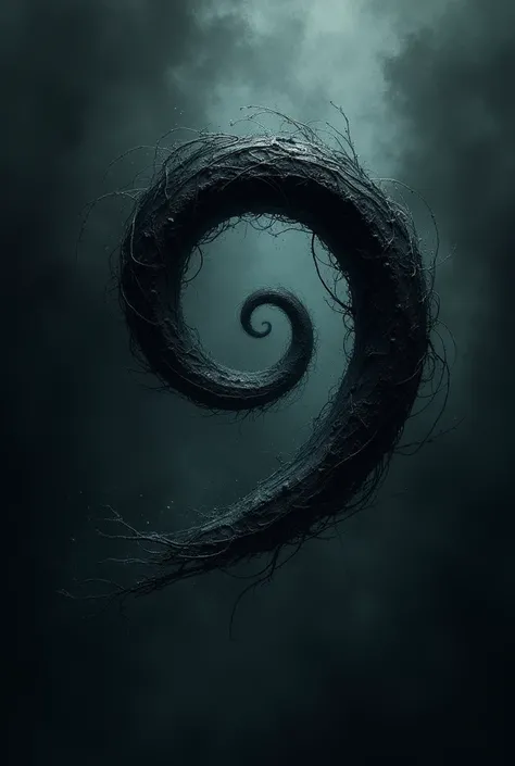 create a black spiral symbol 