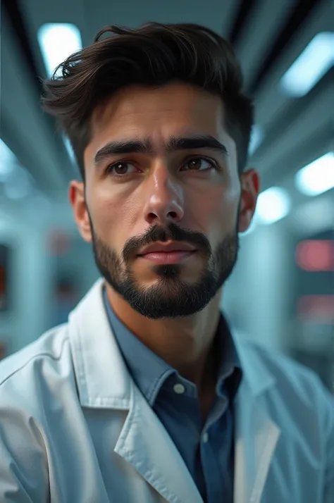 Young biomedical engineer with beard