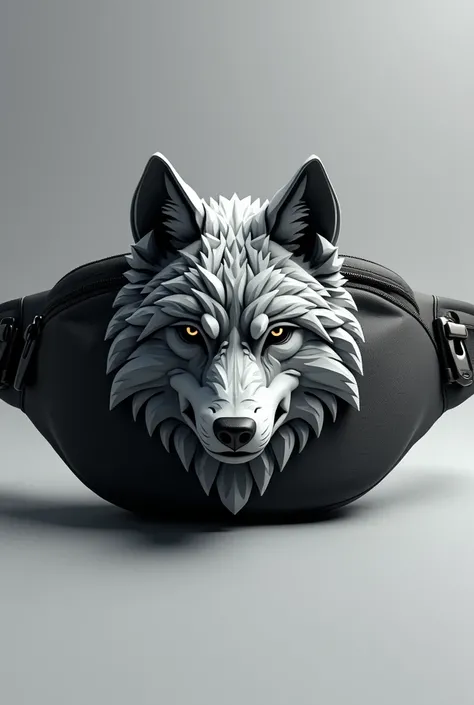 3D Wolf Design Waist Bag