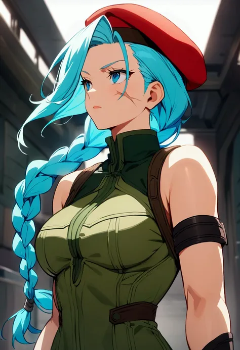 Cammy Appearance Height: 1,64 m Weight: 61 kg (in latest games)
eyecolor: light blue hair color: blonde, usually braided into two long braids Costume: Cammy is often seen wearing a military green leotard., long red gloves and a red beret. She also has a de...